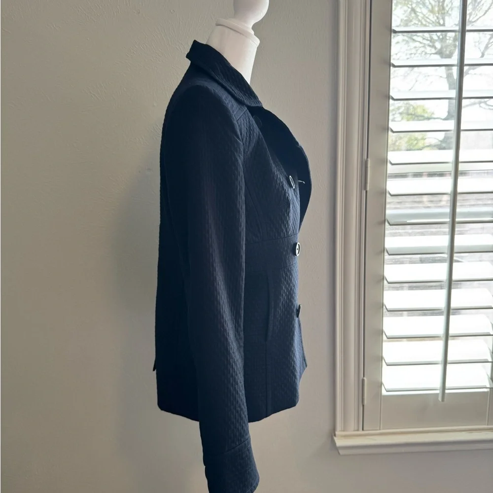 J. Crew Textured Navy Double-Breasted Pea Coat - Picture 2 of 12